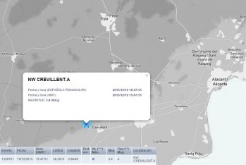 Un terremoto en Crevillente de magnitud 3,4 se deja sentir en Elda y Petrer