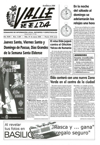 N&uacute;mero 2.287 - 27 de marzo de 2002