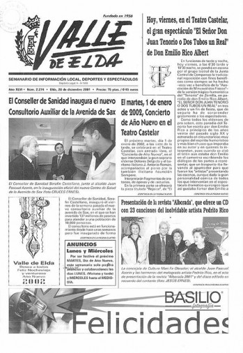 N&uacute;mero 2.274 - 28 de diciembre de 2001