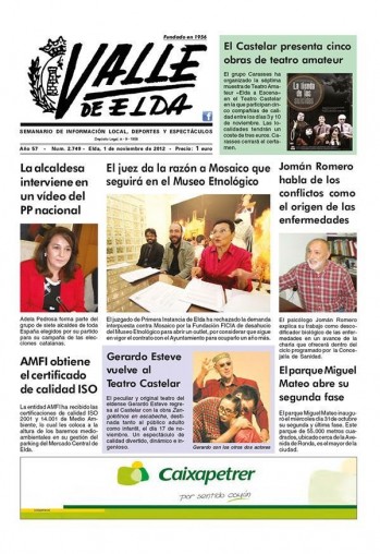 N&uacute;mero 2.749 - 1 de noviembre de 2012