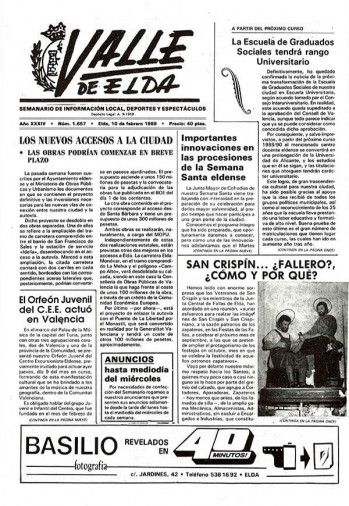 N&uacute;mero 1.657 - 10 de febrero de 1989