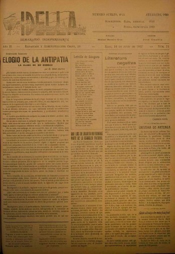 Idella n&ordm; 075 - A&ntilde;o 1927