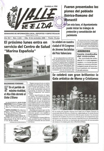 N&uacute;mero 2.220 - 10 de noviembre de 2000