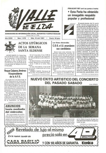 N&uacute;mero 1.570 - 16 de abril de 1987