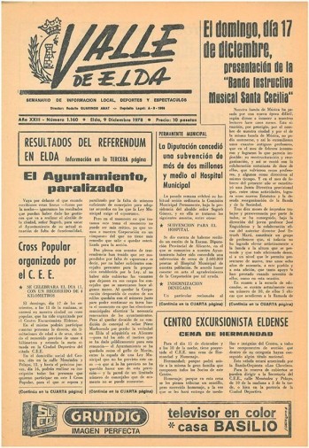 N&uacute;mero 1.160 - 9 de diciembre de 1978