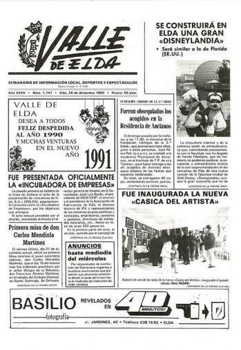 N&uacute;mero 1.747 - 28 de diciembre de 1990