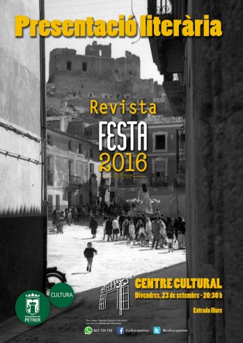 Un fot&oacute;grafo presentar&aacute; por primera vez la Revista Festa 2016 de Petrer