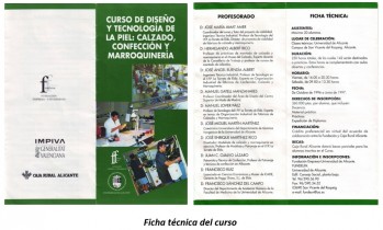 El Museo del Calzado imparti&oacute; cursos de T&eacute;cnico en Calzado en la Universidad de Alicante en 1996