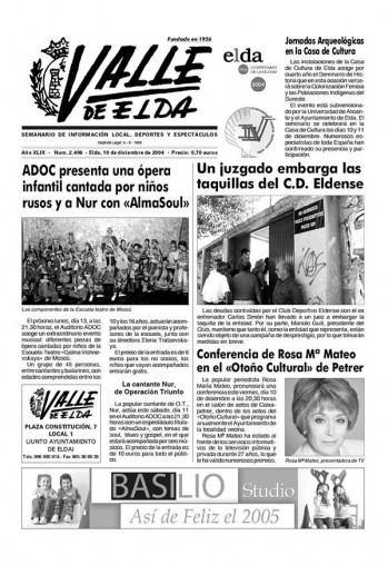 N&uacute;mero 2.406 - 10 de diciembre de 2004