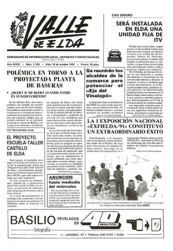 N&uacute;mero 1.785 - 18 de octubre de 1991
