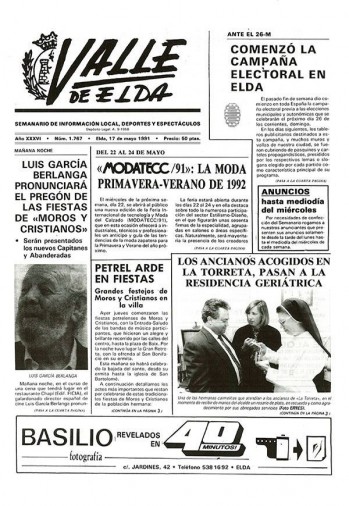 N&uacute;mero 1.767 - 17 de mayo de 1991