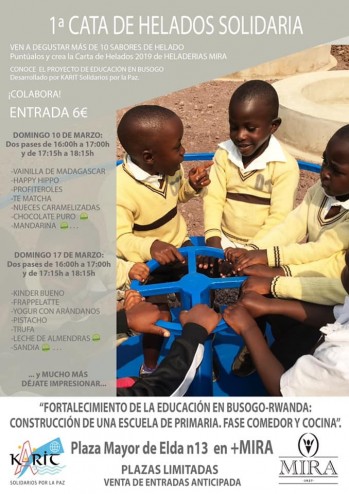 Primera cata de helados solidaria en la Helader&iacute;a Mira para un proyecto de Karit