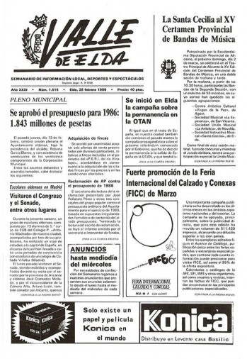 N&uacute;mero 1.515 - 28 de febrero de 1986
