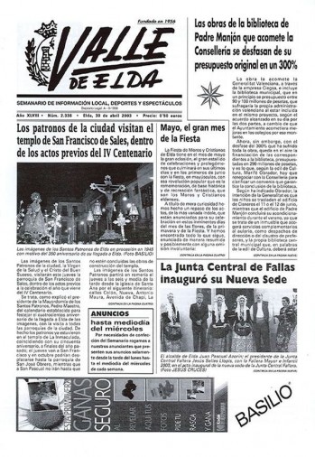 N&uacute;mero 2.338 - 30 de abril de 2003