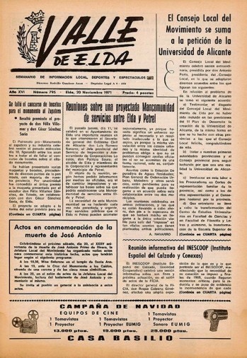 N&uacute;mero 0795 - 20 de noviembre de 1971