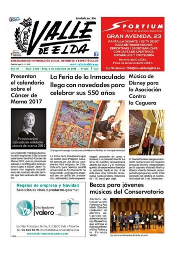 N&uacute;mero 2.923 - 2 de diciembre de 2016