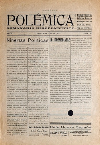 Pol&eacute;mica 27