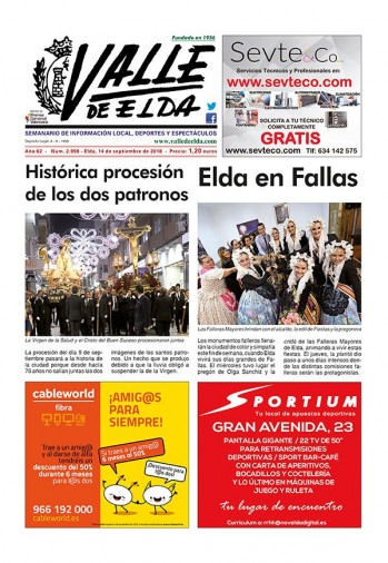 N&uacute;mero 2.998 - 14 de septiembre de 2018