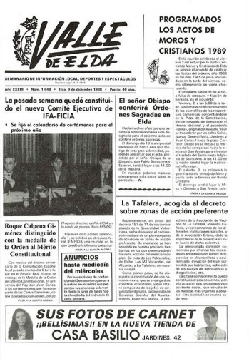 N&uacute;mero 1.648 - 9 de diciembre de 1988
