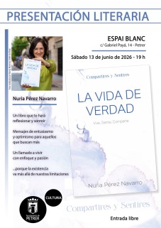 Presentaci&oacute;n literaria: "La vida de verdad" de Nuria P&eacute;rez