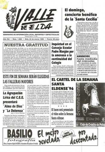 N&uacute;mero 1.999 - 22 de marzo de 1996