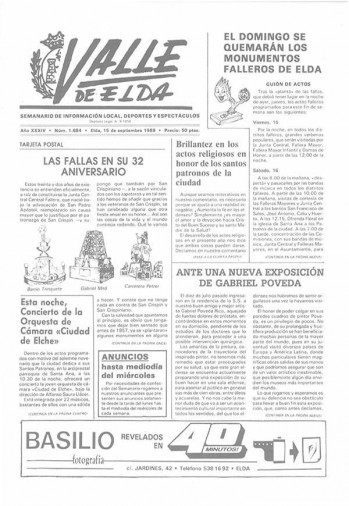 N&uacute;mero 1.684 - 15 de septiembre de 1989