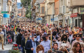 Multitudinaria vuelta de la Procesi&oacute;n de las Palmas en el Domingo de Ramos