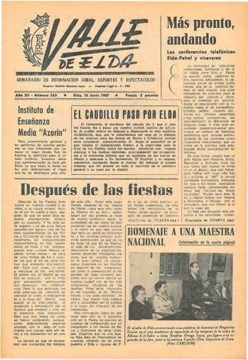 N&uacute;mero 0563 - 10 de junio de 1967