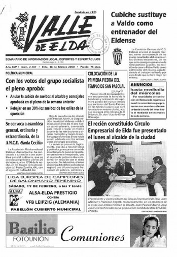 N&uacute;mero 2.187 - 18 de febrero de 2000