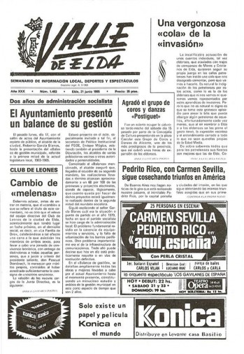 N&uacute;mero 1.483 - 21 de junio de 1985