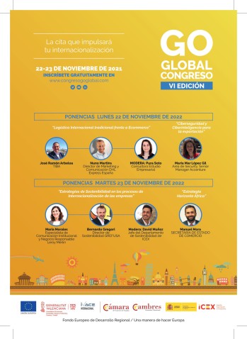 Expertos en log&iacute;stica internacional, ciberseguridad y en oportunidades del mercado africano participar&aacute;n en 6&ordm; Congreso Go Global