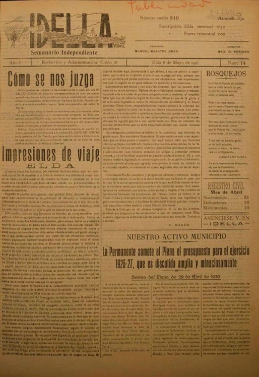 Idella nº 014<span>Año 1926</span>