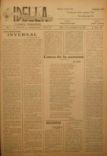 Idella n&ordm; 045 - A&ntilde;o 1926