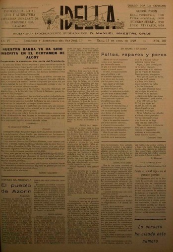 Idella n&ordm; 160 - A&ntilde;o 1929