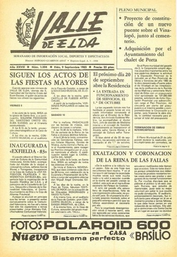 N&uacute;mero 1.394 - 9 de septiembre de 1983