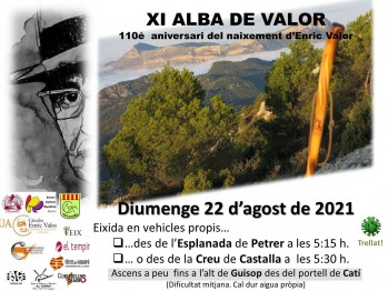 El homenaje a Enric Valor se celebra con la tradicional subida al Alt de Guisop el domingo 22 de agosto