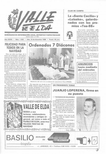 N&uacute;mero 1.650 - 23 de diciembre de 1988