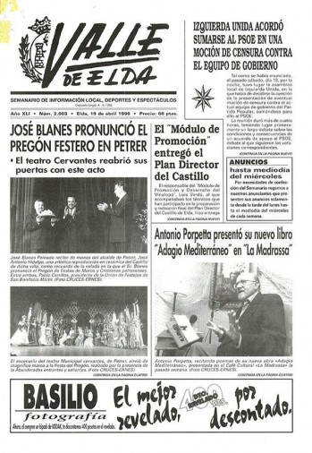 N&uacute;mero 2.003 - 19 de abril de 1996