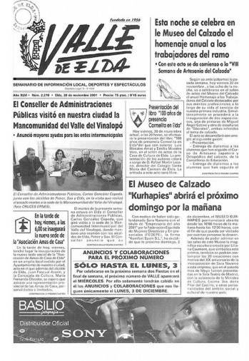 N&uacute;mero 2.270 - 30 de noviembre de 2001