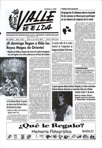 N&uacute;mero 2.321 - 3 de enero de 2003