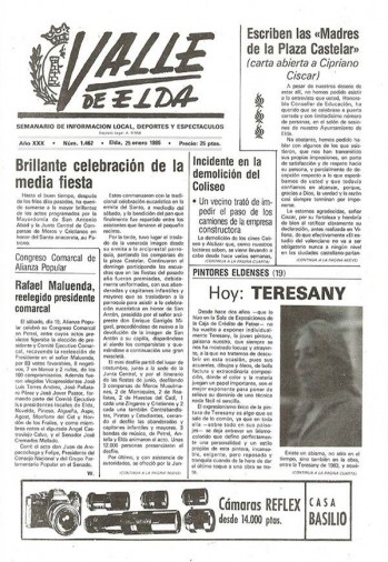 N&uacute;mero 1.462 - 25 de enero de 1985