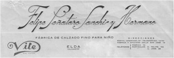 "Empresa Modelo" para la F&aacute;brica de Calzados de Felipe Pe&ntilde;ataro y hermano