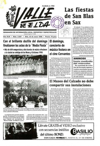 N&uacute;mero 2.087 - 23 de enero de 1998