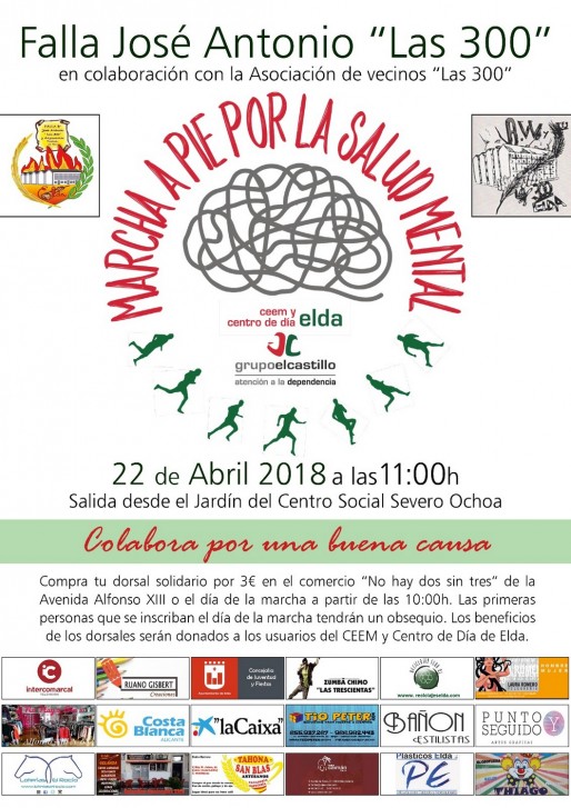 "Las 300" celebra la primera "Marcha a pie por la salud mental" el pr&oacute;ximo domingo