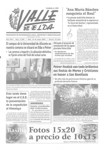 N&uacute;mero 2.200 - 19 de mayo de 2000