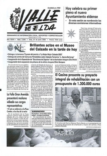N&uacute;mero 2.346 - 27 de junio de 2003