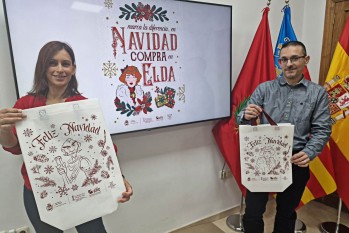 Elda reparte 25.000 bolsas para incentivar las compras navide&ntilde;as en la localidad