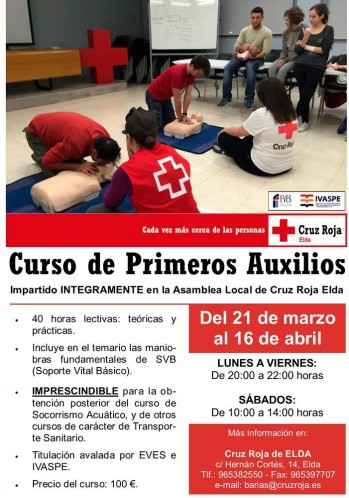 Cruz Roja organiza un nuevo curso de Primeros Auxilios