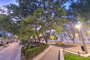Renuevan el alumbrado del parque del Centro Social Severo Ochoa con luces LED