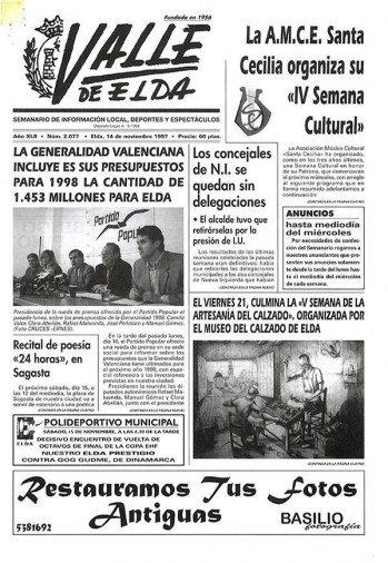 N&uacute;mero 2.077 - 14 de noviembre de 1997